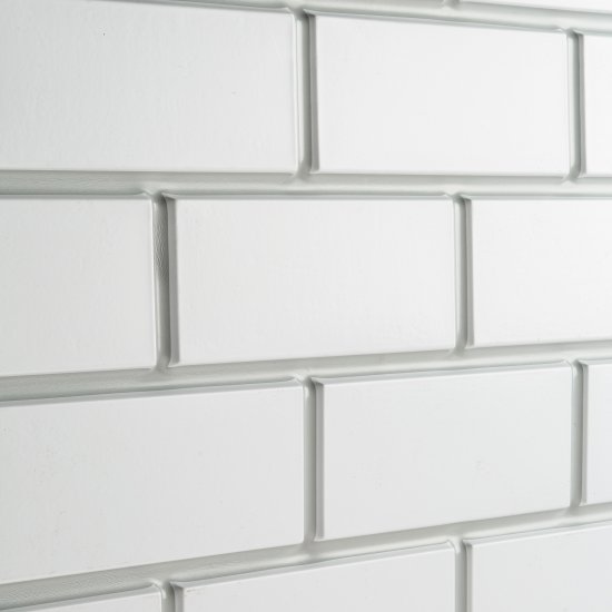 Панель ПВХ 600х600х6 мм eclectica офсет Grace бело-серый кирпич 0,36 кв.м