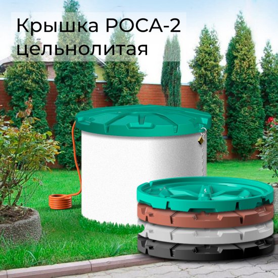 Крышка колодца из пищевого полиэтилена Polimer Group Роса-2 (DK2S11) 1260х152 мм
