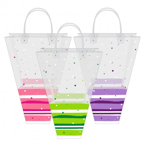 Сумка для цветов подарочная цветная