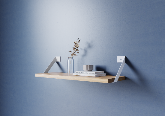 Кронштейн для полки Квинс 4x17.5 см нагрузка до 15 кг цвет белый 2 шт