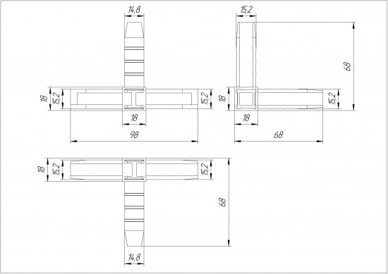 Коннектор 4 Лофт белый