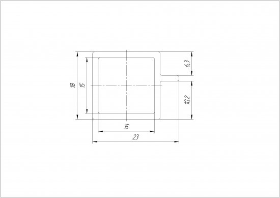 Профиль Лофт под стекло 1000 мм белый