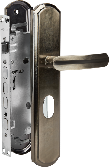 Замок врезной 16718 цвет хром/черный никель