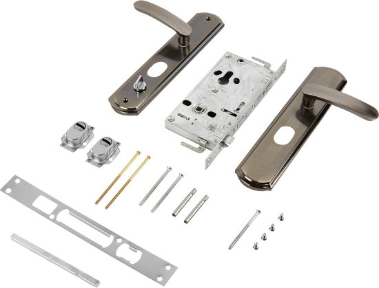 Замок врезной 16718 цвет хром/черный никель