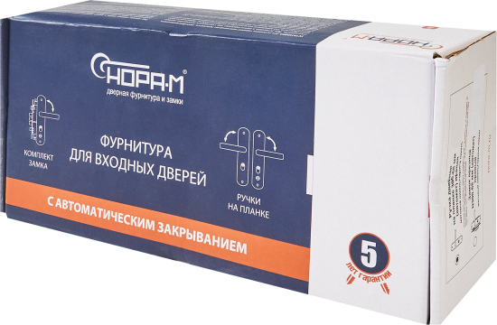 Ручка дверная межкомнатная на планке правая матовый никель/черный никель