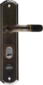 Ручка дверная межкомнатная на планке левая матовый никель/черный никель