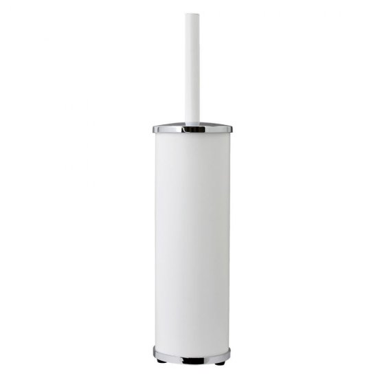 Ершик для унитаза WasserKraft напольный металл/пластик хром/белый (K-1027W)