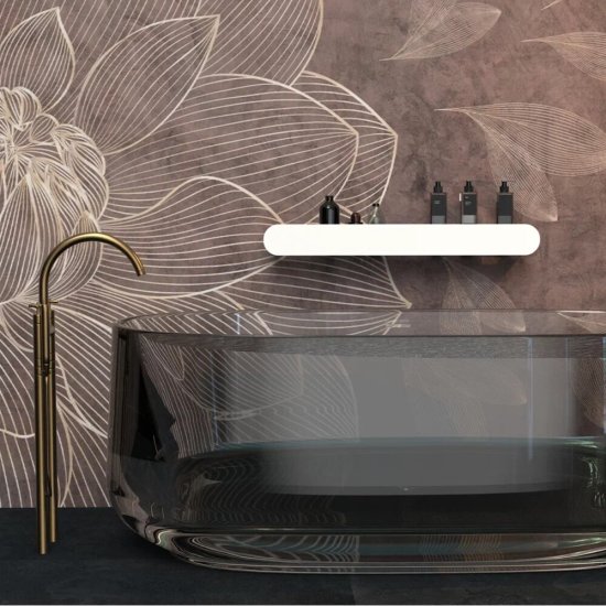 Полка для ванной Flow Round 800х92х90 мм металл белая (Fl-ro-m80-б)