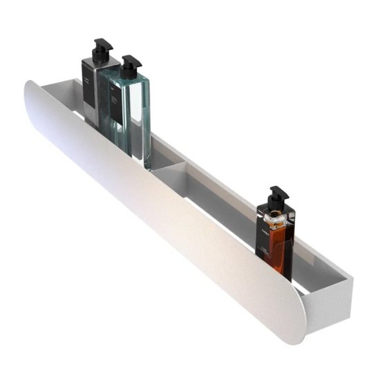 Полка для ванной Flow Round 800х92х90 мм металл белая (Fl-ro-m80-б)