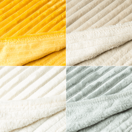 Плед Line 150x200 см велсофт цвет экрю Cream 5