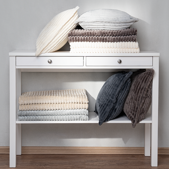 Плед Line 150x200 см велсофт цвет экрю Cream 5