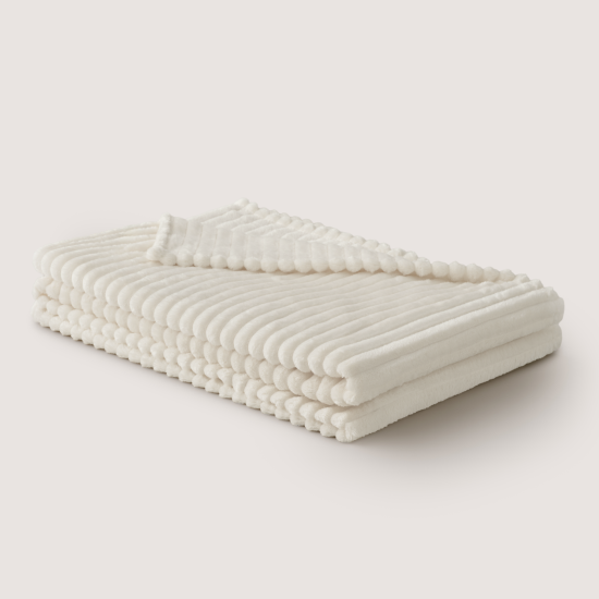Плед Line 150x200 см велсофт цвет экрю Cream 5