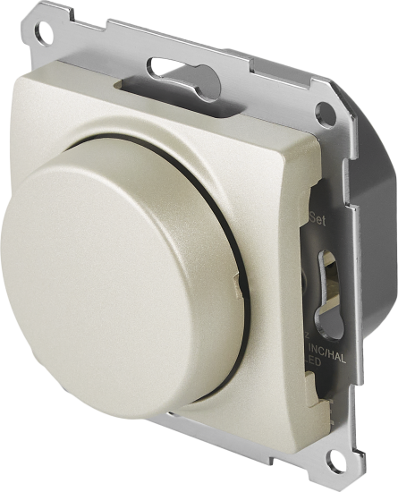 Диммер встраиваемый Systeme Electric Glossa 400 Вт цвет платина
