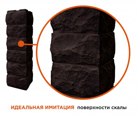 Угол наружный Fineber Скол цвет темно-коричневый
