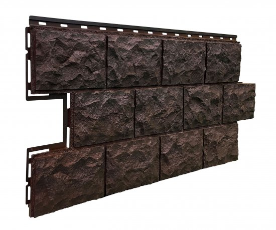 Панель фасадная полипропилен 472x1137 мм цвет темно-коричневый