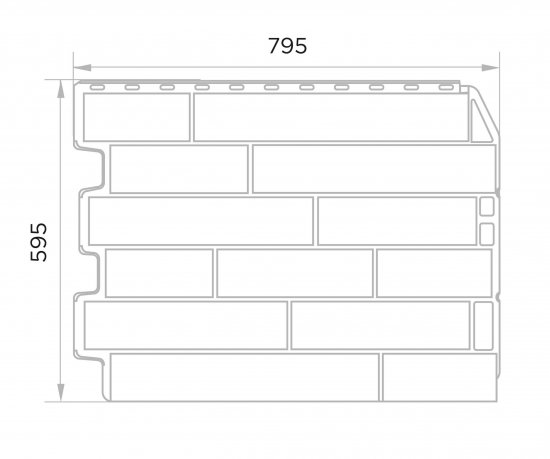Панель фасадная полипропилен Fineber Скол 595x795 мм цвет темно-коричневый