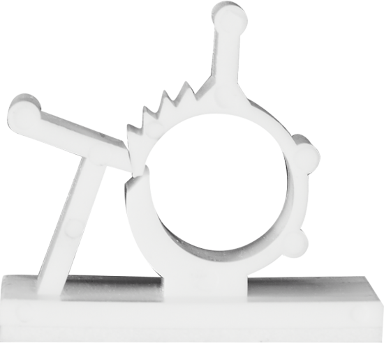 Площадка самоклеящаяся для хомутов ø10 мм 19x25 мм цвет белый 5 шт.