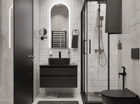 Раковина Mira Oval SM накладная 35 см литьевой мрамор цвет графит матовый