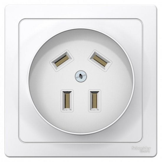 Розетка силовая для электроплит Systeme Electric Blanca скрытая установка с заземлением 3P+N 32 А 440 В IP20 белая (BLNSR003241)