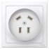 Розетка силовая для электроплит Systeme Electric Blanca скрытая установка с заземлением 3P+N 32 А 440 В IP20 белая (BLNSR003241)
