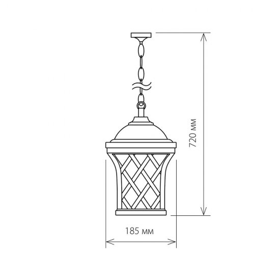 Светильник садово-парковый подвесной Elektrostandard Cassiopeya черное золото 720 мм Е27 60 Вт IP44 (a025297)