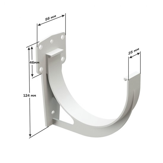 Кронштейн желоба Docke Premium пластиковый d120 мм каштан RAL 8017