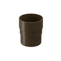 Муфта водосточной трубы Docke Premium пластиковая d85 мм каштан RAL 8017