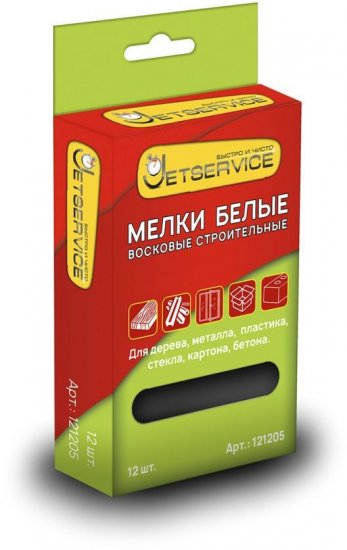 Мелки восковые Jetservice, 12 шт.