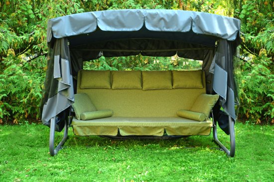 Качели садовые Naterial Olkhon 4-х местные 320 кг цвет зеленый