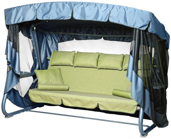 Качели садовые Naterial Olkhon 4-х местные 320 кг цвет зеленый