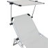 Шезлонг складной Azur 188x61x30 см алюминий/текстилен цвет бежевый