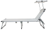 Шезлонг складной Azur 188x61x30 см алюминий/текстилен цвет бежевый