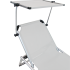Шезлонг складной Azur 188x61x30 см алюминий/текстилен цвет бежевый