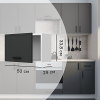 Навесной шкаф Неро 50x33.8x29 см DELINIA МДФ цвет графит