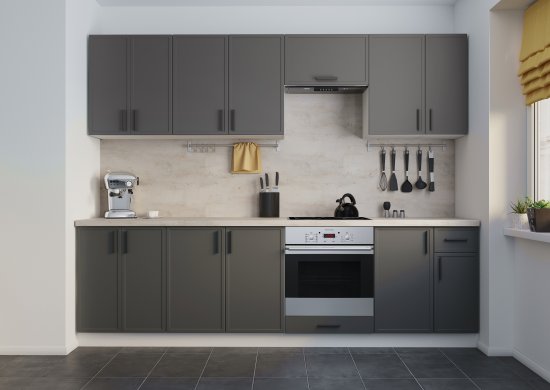 Навесной шкаф Неро 50x33.8x29 см DELINIA МДФ цвет графит