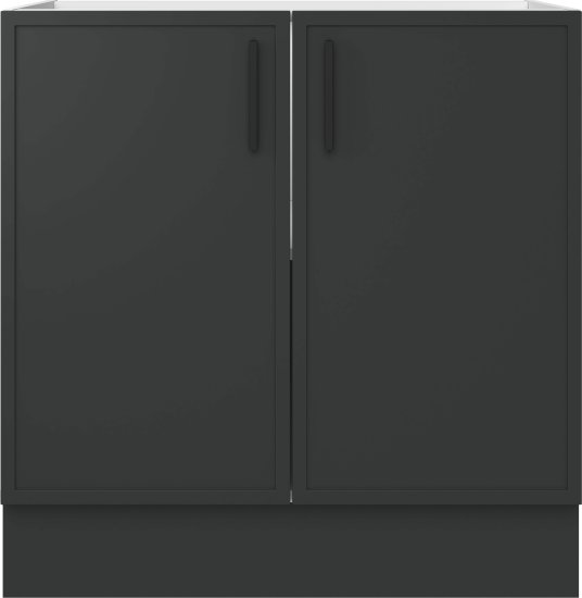 Напольный шкаф Неро 80x82.5x58 см DELINIA МДФ цвет графит