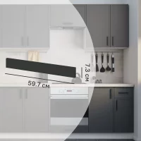 Фасад для кухонного шкафа под духовку Неро 59.7x7.3 см KONSENSA МДФ цвет графит
