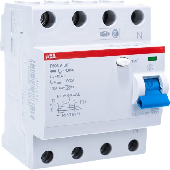 Выключатель дифференциального тока ABB F204