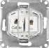 Розетка двойная встраиваемая Systeme Electric Glossa RJ11/RJ45 UTP cat 5e цвет молочный