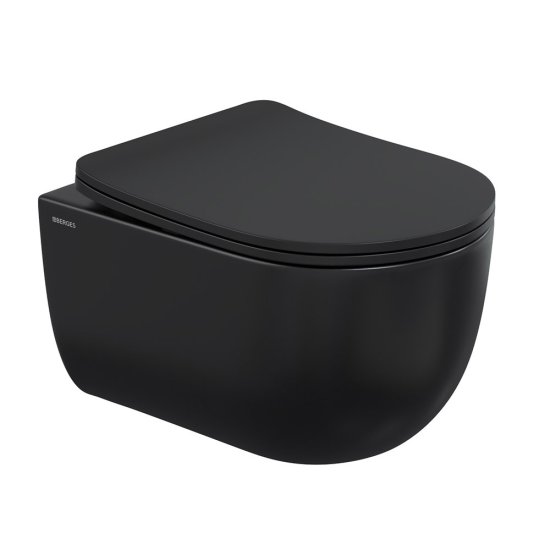 Комплект инсталляции Berges Compa с унитазом Black с кнопкой черной и сиденьем дюропласт микролифт быстросъем (043333)