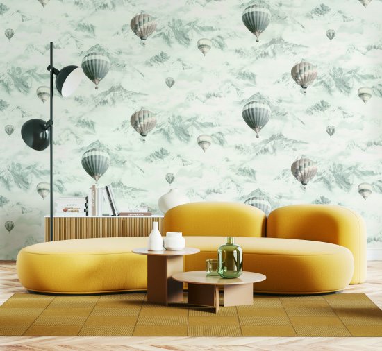 Обои флизелиновые Артекс Воздушные шары серые 1.06 м 10975-01