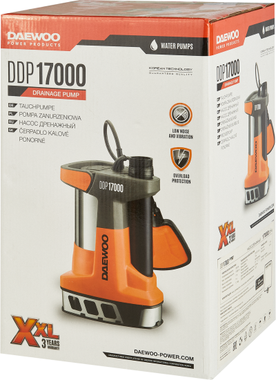 Насос погружной дренажный для грязной воды Daewoo DDP 17000, 17000 л/ч