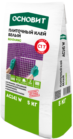 Клей для плитки Основит Белпликс AC141W 5 кг