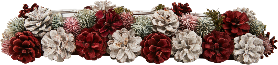 Новогоднее украшение Подсвечник с шишками