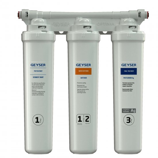 Фильтр под мойку Гейзер Виннер для жесткой воды быстросъемный 3 ступени