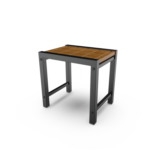 Табурет Loft Delux 38x38x47 см дерево/сталь черный