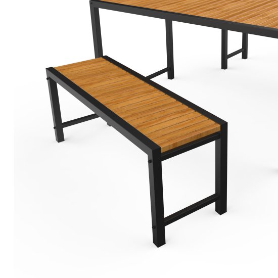 Скамья Loft 38x38x47 см дерево/сталь черная