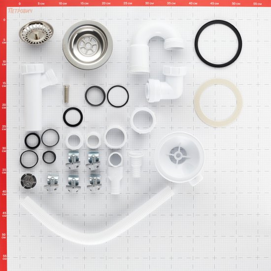 Мойка для кухни Florentina Консул 76х50х20 см врезная с крылом с сифоном кварц антрацит