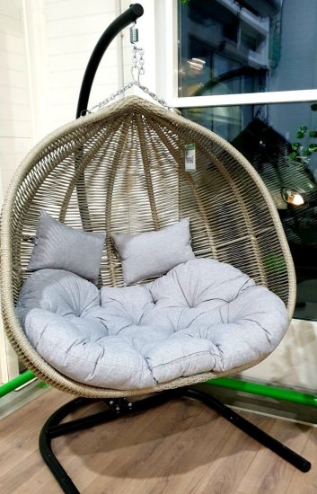 Кресло подвесное Nuar сталь серый