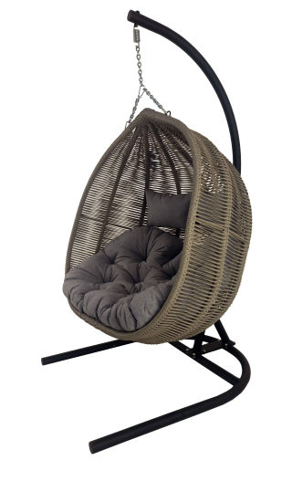 Кресло подвесное Nuar сталь серый